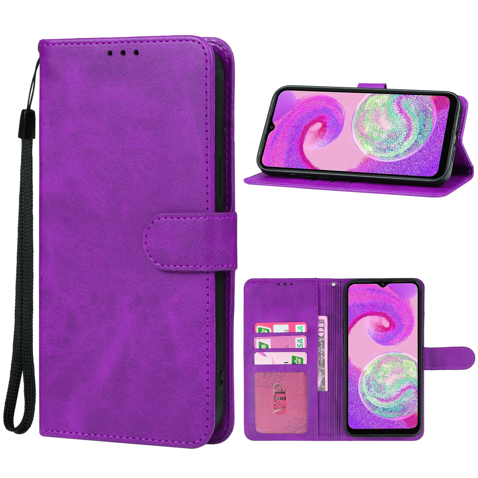 Leather Folio Wallet Case for Samsung Galaxy A16 Leather Folio Wallet Case for Samsung Galaxy A16